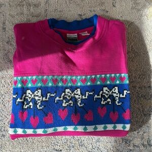 Vintage Pink Hearts Crewneck Sweatshirt